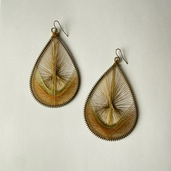 Thread Teardrop Earrings - Picture 2 of 5